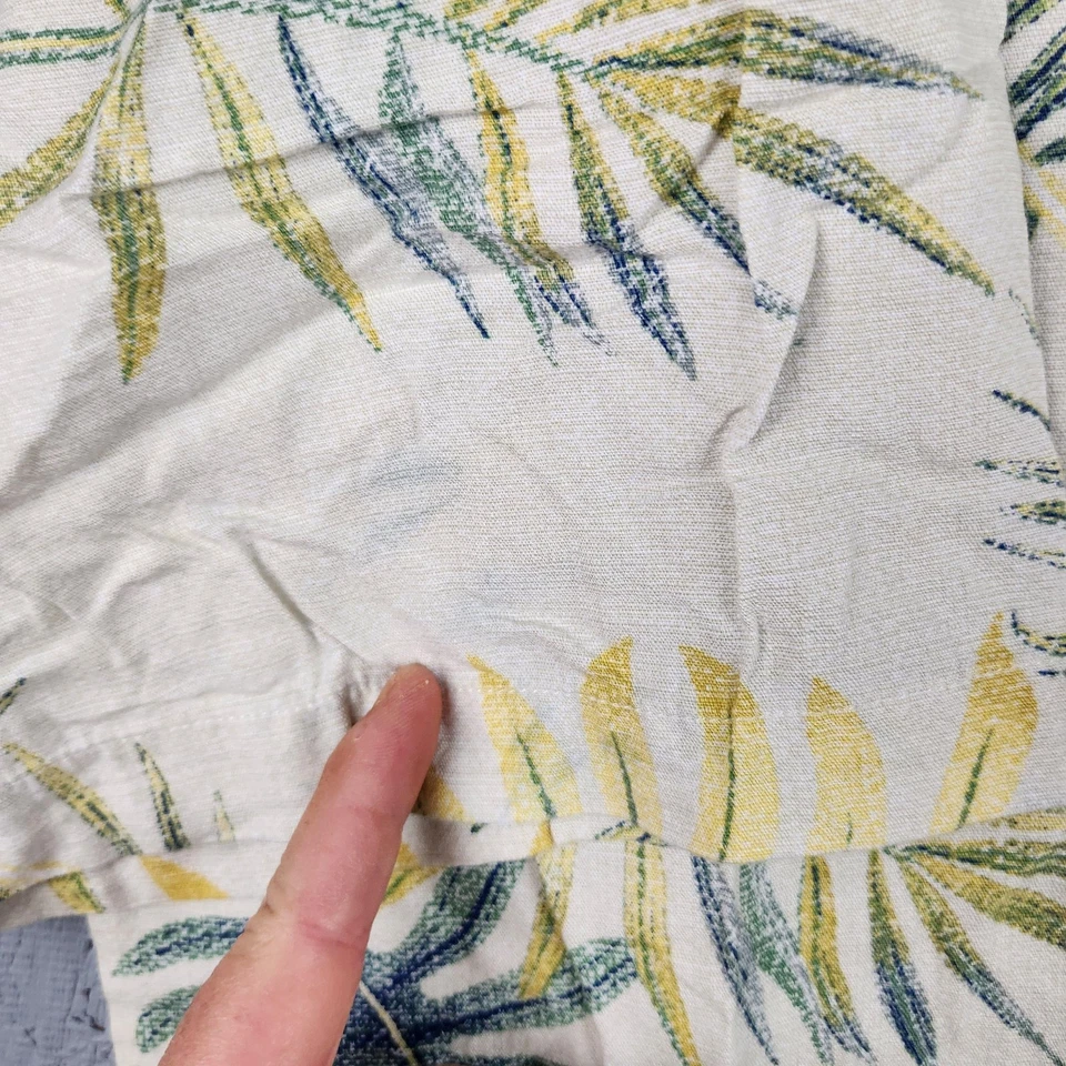 Camisa Joe Marlin Para Hombres 2XLT Blanca Tropical Hoja de Palma Hawaiana Aloha Abotonada Y2K Foto 2 de 4