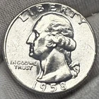 1958-P Washington Quarter - Lustrous BU Uncirculated 90% Silver 25C (L701)