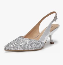 Slingback kitten heels for women Closed Pointed Toe Low Heel, Size 9 Best Offer