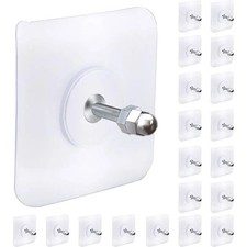 2–10PCS Self Adhesive Wall Hooks Screw Free Kitchen Bathroom UK