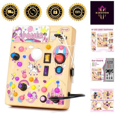 Sensory Activity Board: Educational Gifts with LED Lights for Young Learners