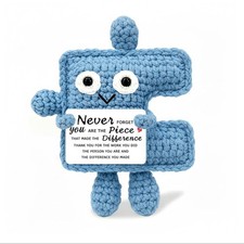 Thank You Gift, Handmade Crochet Puzzle Piece, Retirement Leaving Gifts For C...