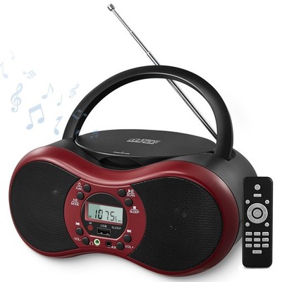 Portable CD Player Boombox for Home with FM Radio, Bluetooth, CD-R/CD-RW/MP3 ...