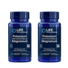 2 Life Extension Potassium Extend-Release Magnesium Heart Health Supplement #621