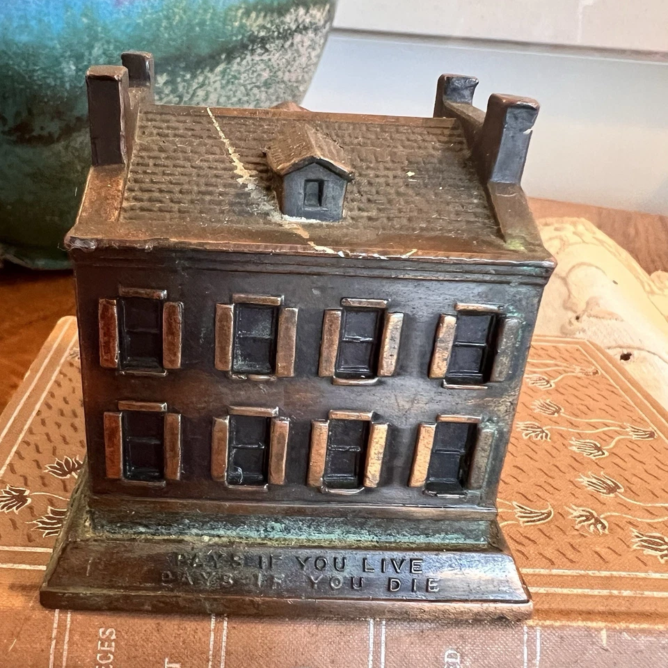 Pisapapeles arquitectónico recuerdo banco cobre sociedad seguro de vida preferido Foto 3 de 4