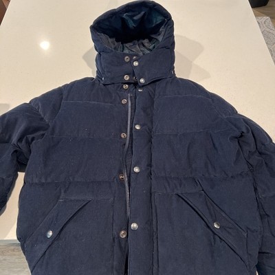Polo Ralph Lauren Men's Aviator Navy Puffer Down Snap Off Hood Jacket Size LG