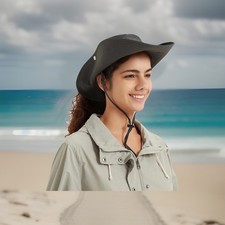 Hat Hut Women’s Satin Lined Waterproof Uv Protection Beech Outdoor Hat Brand New