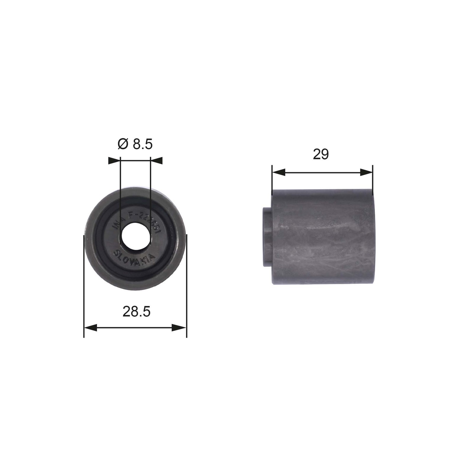 GATES-OE T42045 Deflection Pulley/Guide Pulley, timing belt for AUDI,FORD,SEAT,V