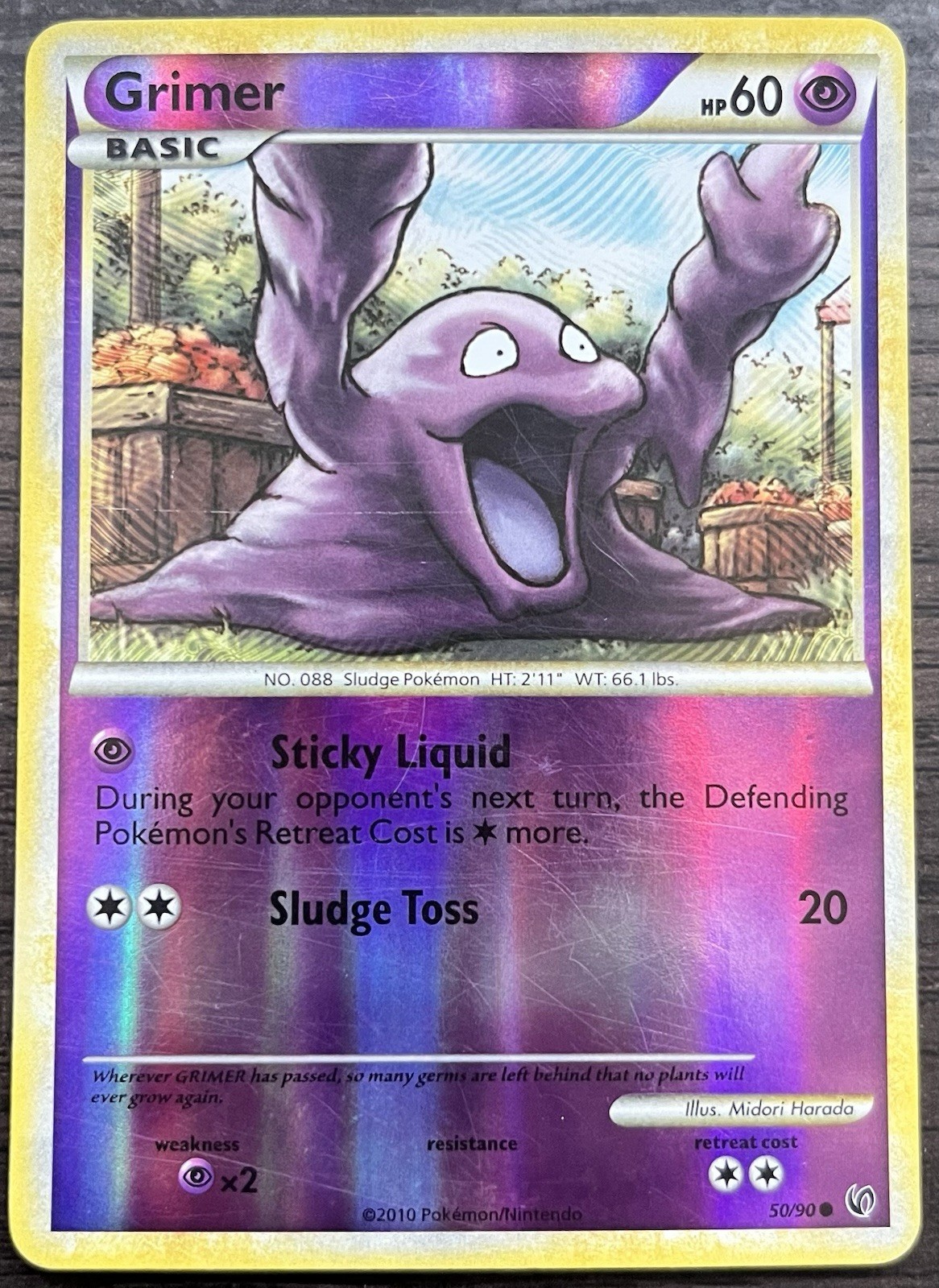 Grimer 50/90 Pokemon TCG Undaunted Reverse Holo Lightly Played LP