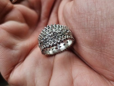 Silver Tone Women Ring Fashion Jewelry Finger Band Rings Size 6 New Unbranded