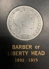 1909 Barber Liberty Head Silver Half Dollar Good Condition