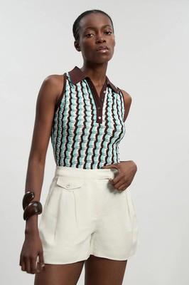 Karen Millen Stricktop Damen Elevated Day Tops