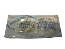 NEW VTG Blue Bridal Garter Satin Pink Ribbon Pearl Hearts Lace Wedding Indiana