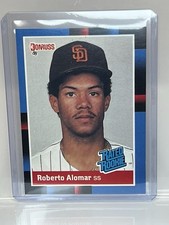 1988 Donruss Roberto Alomar Rated Rookie Card RC #34 Padres