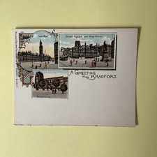 Bradford Town Hall Forster Square Church early Court Size pc unused BA441