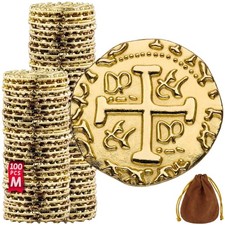 Metal Pirate Coins - 100 Gold Spanish Doubloons