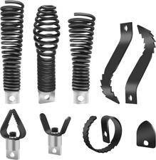 8PCS Drain Snake Drill Attachments – Auger & Cutter Head Set for Machines