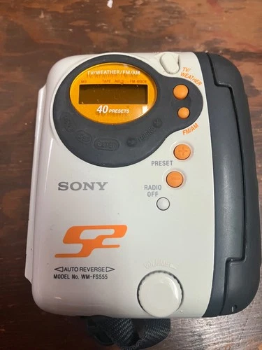 Vintage Sony Sports Walkman AM/FM Radio Cassette Player WM-FS191 Tested Works