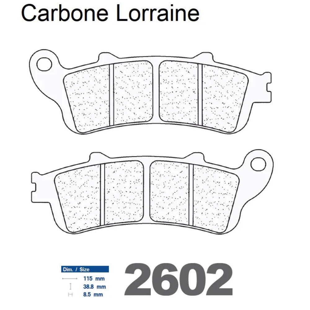 Plaquettes Carbone Lorraine frein arrière Honda NT 700 Deauville 2006-2012