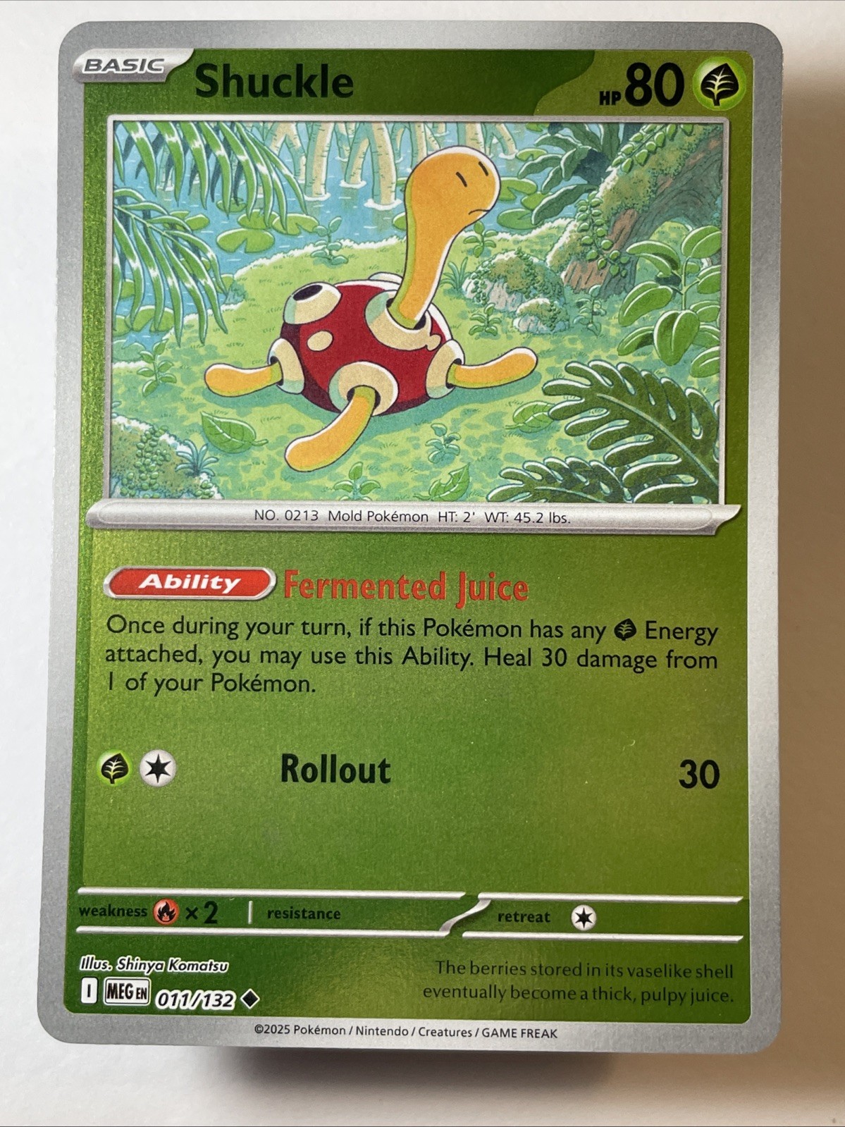 Shuckle 011/132 - Me01: Mega Evolution Reverse Holo (NM)