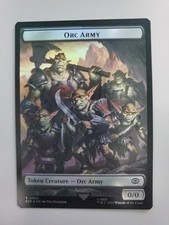 MTG Orc Army(5) / Food(9) LotR: Tales Of Middle-earth Foil Double Sided Token