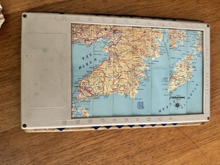 Mappa stradale vintage Auto Mapic della Gran Bretagna 1950 60 con scatola ottime condizioni rara