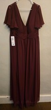 Azazie "Verna" Women's Maternity Bridesmaid Dress Size A22 Cabernet