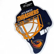 Vintage Atlanta Thrashers goalie face mask pennant