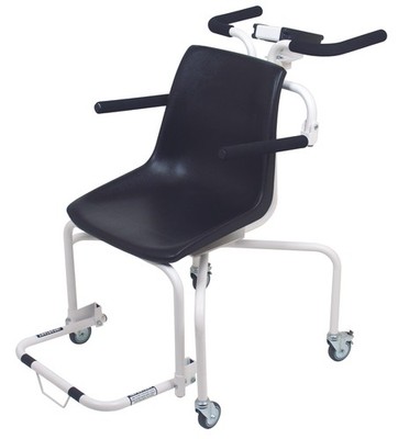 Detecto 6880 Digital Rolling Chair Scale, 400 lb x 0.2 lb, RS232, LCD Display