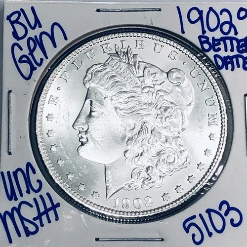 1902 O BU UNCIRCULATED MORGAN SILVER DOLLAR AUTHENTIC U.S.MINT FREESHIPPING 5103