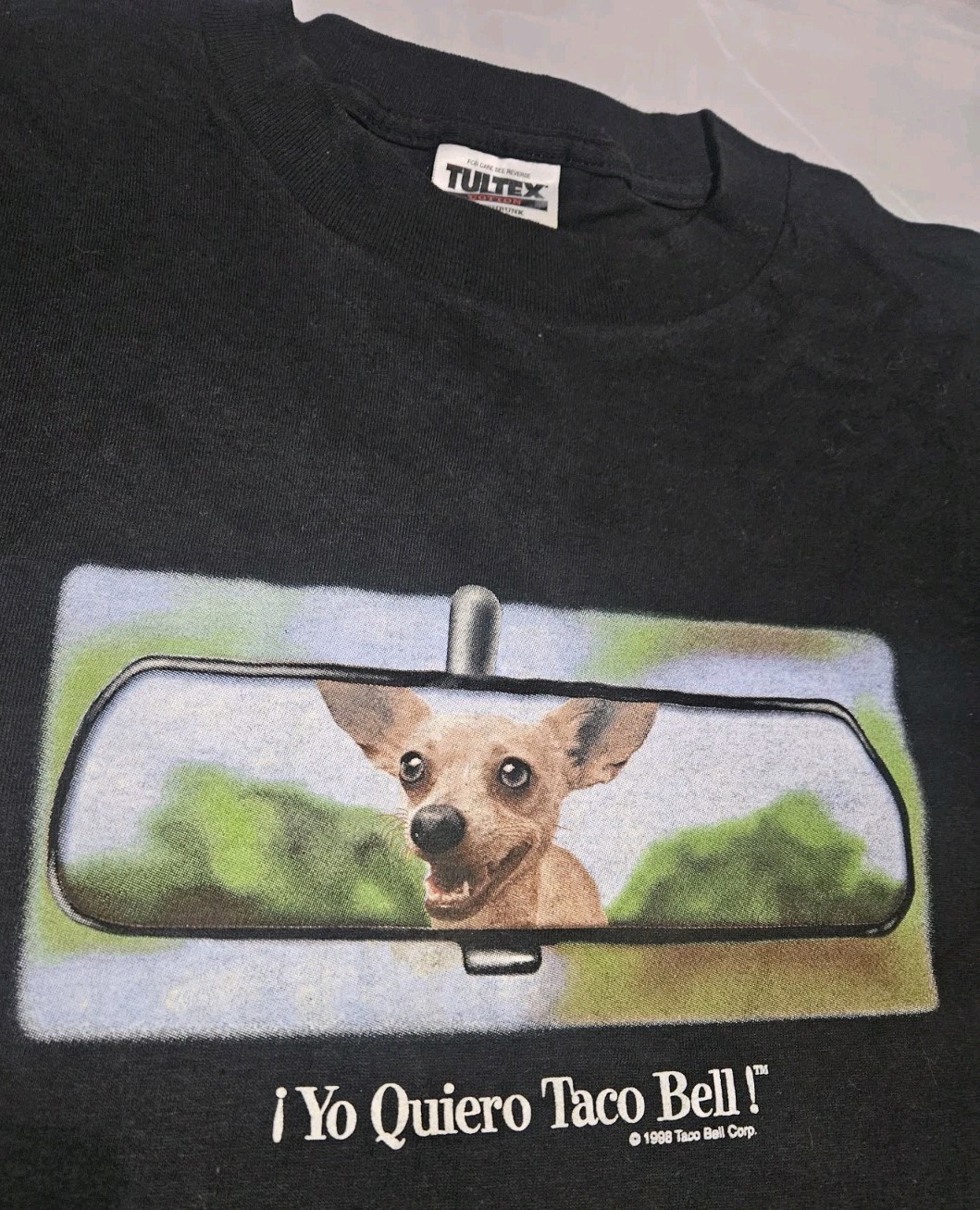 RARE Vintage 1998 Yo Quiero Taco Bell Tshirt Black Large Tultex Great Condition image 4