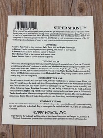 Super Sprint (NES, Tengen) &ndash; Authentic Black Cart &ndash; Cleaned & Tested Working