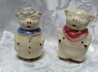 VTG Piggy Couple 1940's  Salt & Pepper Shakers Shawnee Pottery