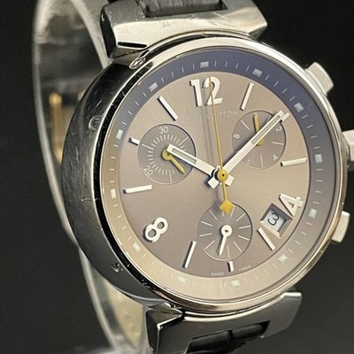 Louis Vuitton Tambour Chrono Q1322 SS Quartz Louis Vuitton Q1322 Tambour Chronograph Used Ladies Watch | eBay main image 4
