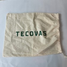 Tecovas Dust Bag Boot Cream Green Logo Shoe Storage Canvas Travel Bag