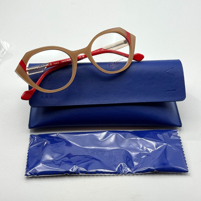 Face a Face Eyeglass Frames Witty 1 1929 Nude Opale Opaque Cat Eye 50-20-140 New
