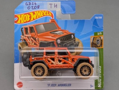 Modellautos 1:64 Hot Wheels Treasure Hunt 2022 126/250 '17 Jeep Wrangler in OVP