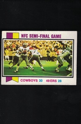 1973 Topps Football NFC Semi Final Game #133 *COWBOYS, 49er's*
