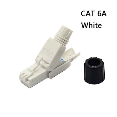 RJ45 CAT6 CAT6A Cat7 CAT8 CAT 8 Connectors Tool-Free Zinc Alloy Shielded 10G Eth
