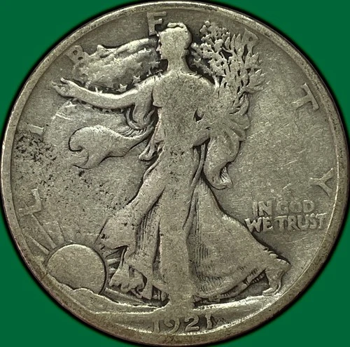 1921-D Walking Liberty Half Dollar Very Good VG Coin #35241