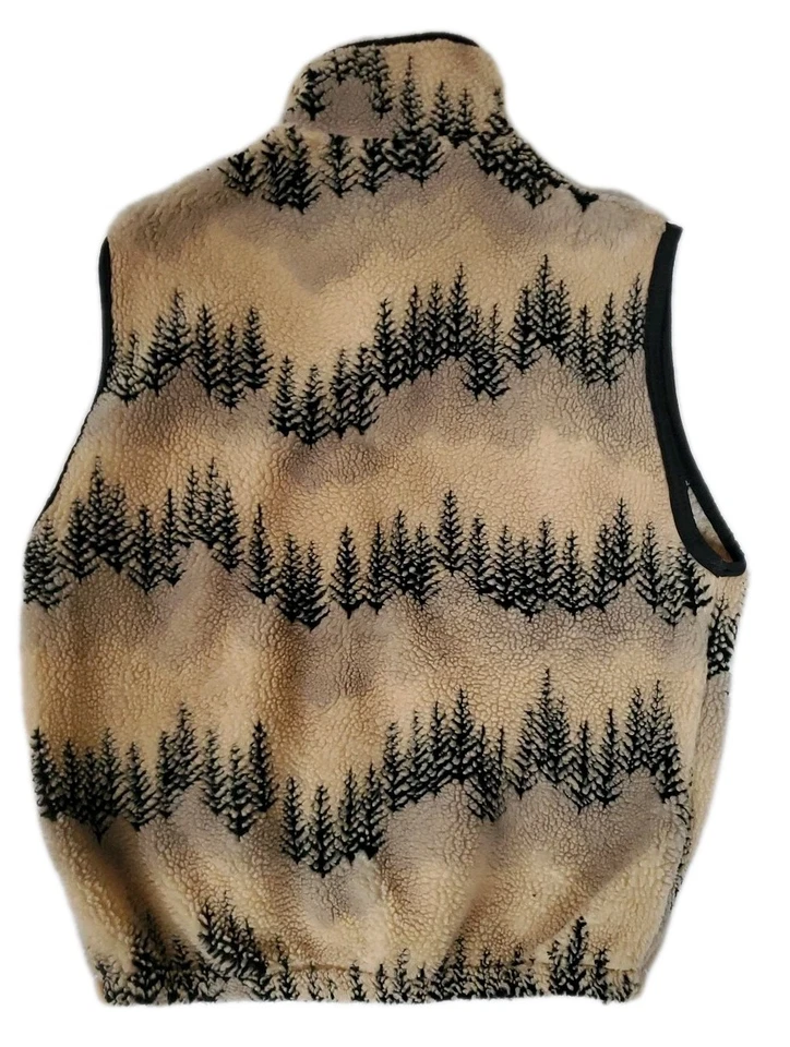 Timberline Colorado Fleece Vest Large Brown Black Tree Authentic Sleeveless Prep - Image 3 of 4