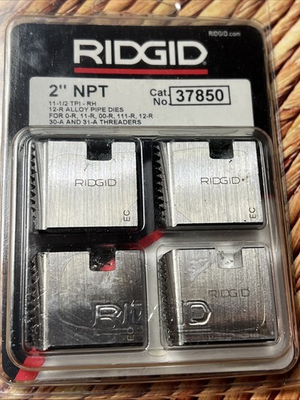 #ad Ridgid 37850 12 R 2quot; NPT Alloy Right Hand Pipe Threading Dies $49.99