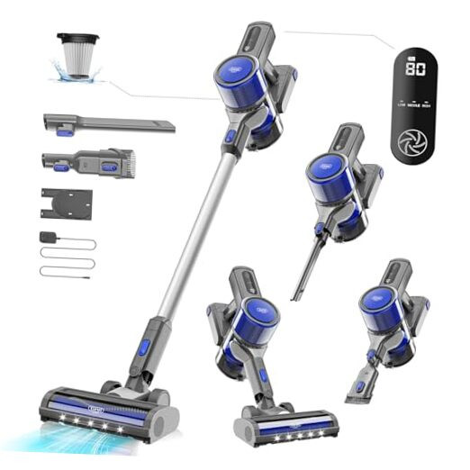 Cordless Vacuum Cleaners for Home | 400W Powerful Stick Vacuum | Long Runtime