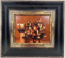 Paul H. Davis (American B. 1946) Oil on Board Painting SATGES VIII