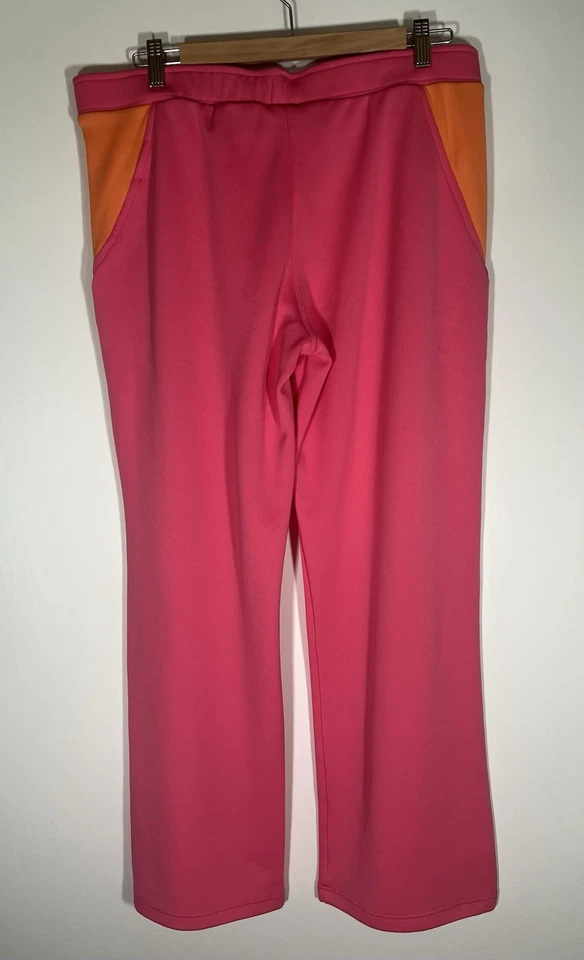 Vintage Y2K Retro Rosa Naranja Adidas Pantalones de Pista XL Atlético Foto 2 de 4