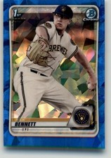 2020 Bowman Sapphire Nick Bennett #BCP-140 Milwaukee Brewers