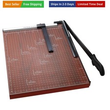 Paper Cutter Heavy Duty 18" Cut Length Professional Large Paper Cutter 12-She...
