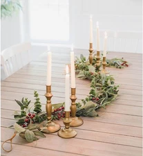 NIB 6' LEAVES AND BERRY GARLAND BY LAUREN MCBRIDE, RED BERRY