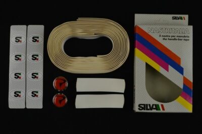 NOS Silva handlebar tape nastro manubrio Pinarello red plugs vintage Lenkerband