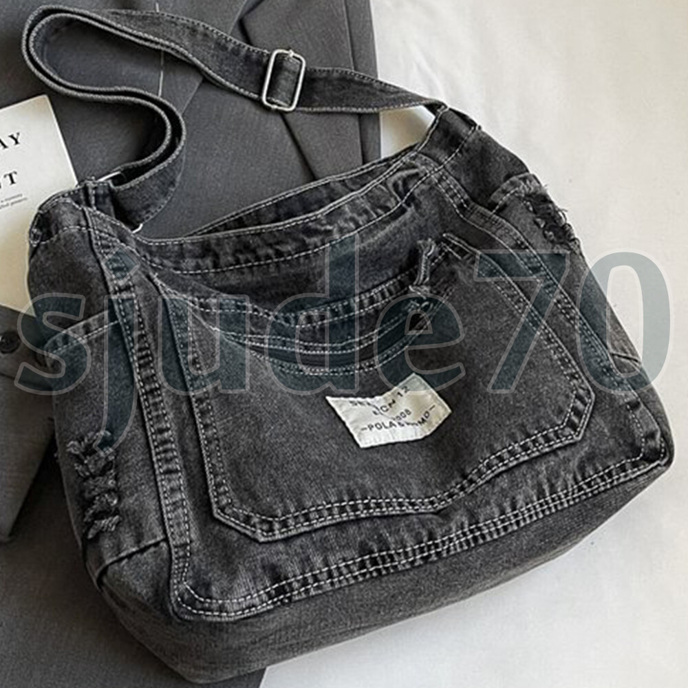 Womens Vintage Denim Crossbody Bag Tote Shoulder Handbags